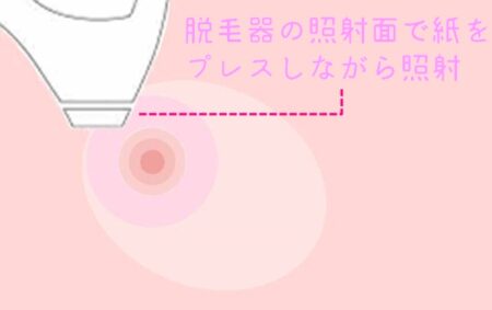 乳首　セルフ脱毛　乳輪保護　やり方　図解3